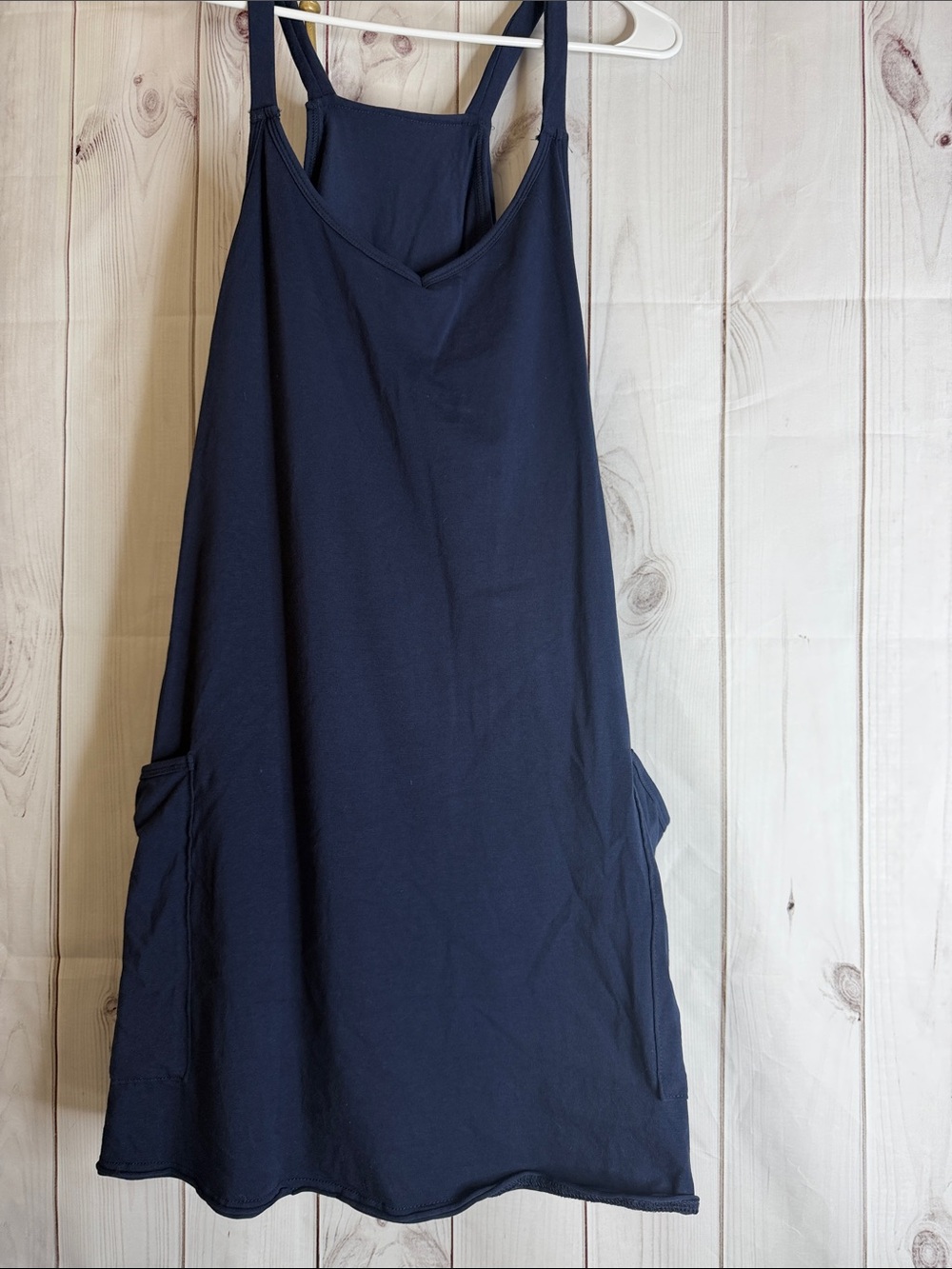 Women’s Navy Blue Tank romper/ Dress with Pockets 2xl -1137